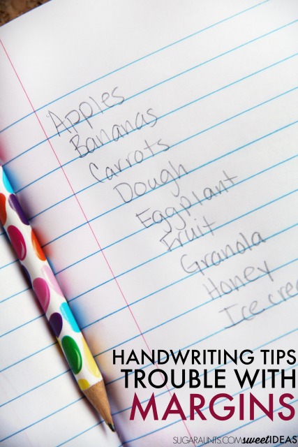 Margins in Handwriting - The OT Toolbox